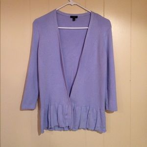 Talbots Open Cardigan Lavender Sweater SP